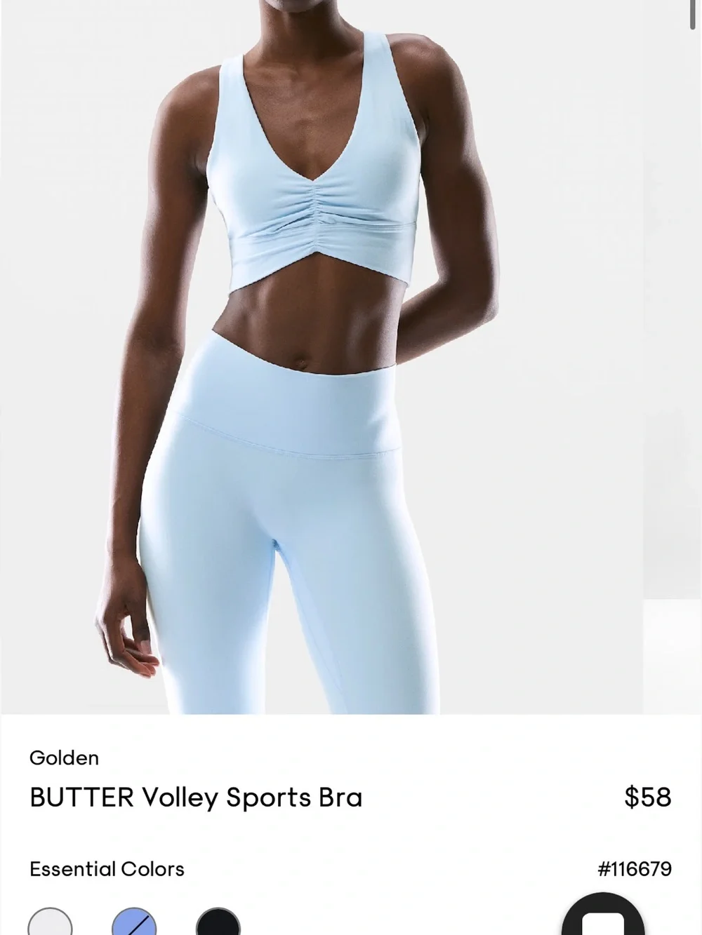 Aritzia golden volley sports bra